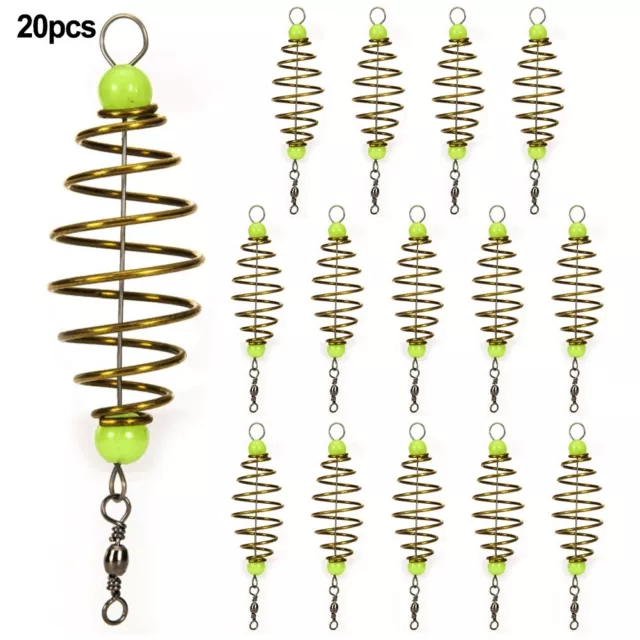CARP FISHING SPRING Feeder Bait Cage Pack of 20 for Improved
