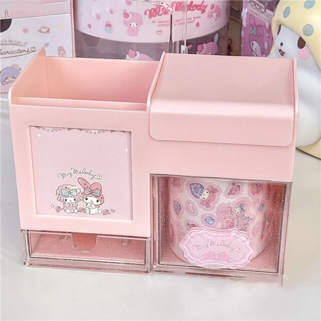 KAWAII SANRIOED DESKTOP Storage Box Anime My Melody Stationery EUR 33,07 PicClick FR