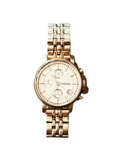 Fossil Original Boyfriend ES3380P Wrist Watch for Women Rose Gold