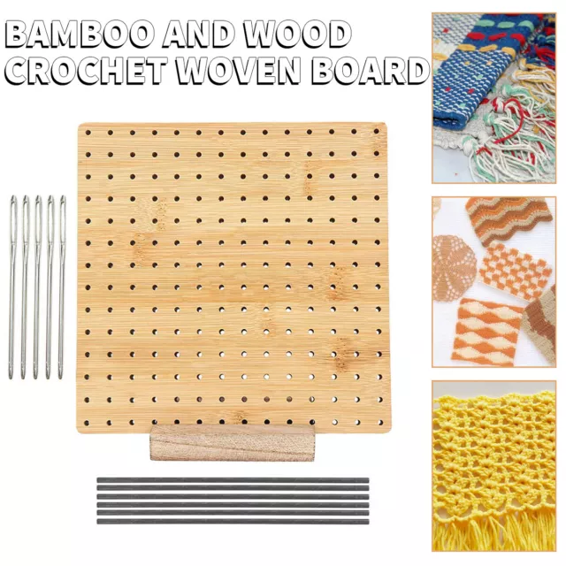 Wood Crochet Blocking Board Kit With Stainless Steel Pins For