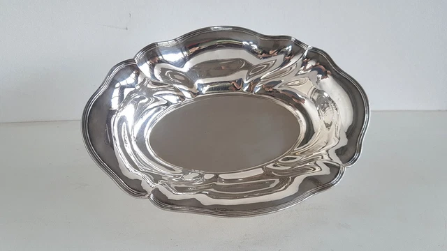 Conchiglia D'Argento Fruttiera 800er Um 1920 Circa 400g L 30 CM