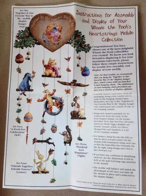 Disney Winnie The Pooh's Heartstrings Heirloom Classics Mobile Bradford Editions