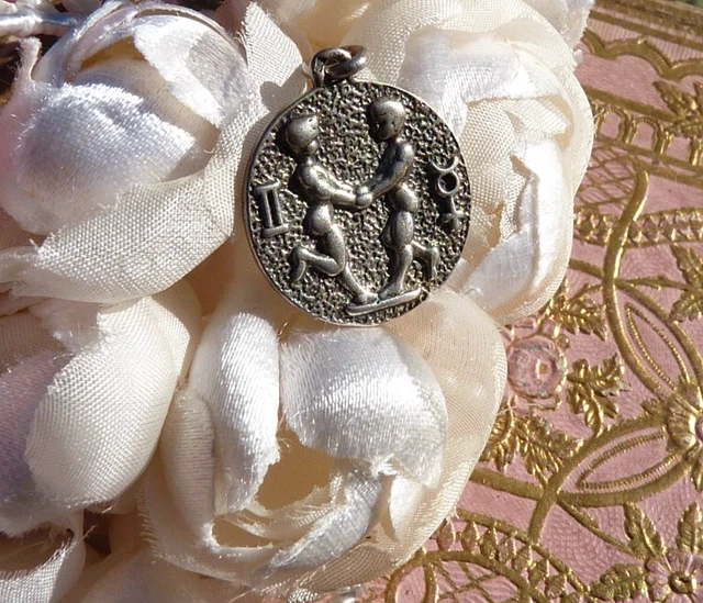 Pendentif Médaillon Sagittaire En Argent 800 - Vintage, Neuf D'ancien Stock, Zodiaque Astrologique
