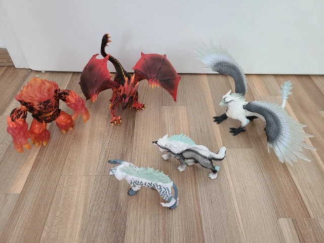 SCHLEICH ELDRADOR LAVA Monster Feuerdrache Eisgreif Eistiger Eiswolf