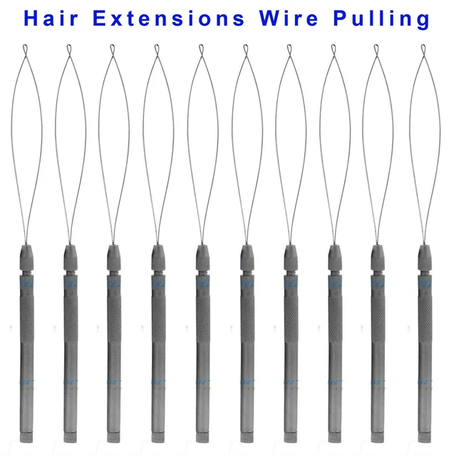 Hair Extensions Wire Pulling Hoop Loop Tool Ring Micro Hook Threader Needle