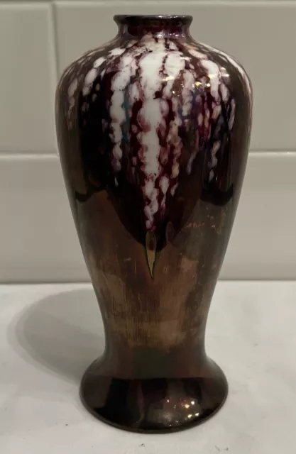 Antique Vintage Art Deco NORITAKE Fairy Luster Oil Drip Vase 1920s