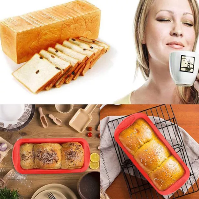 Baking Tool With Handle Loaf Pan DIY Soft Silicone Flexible Multifunctional