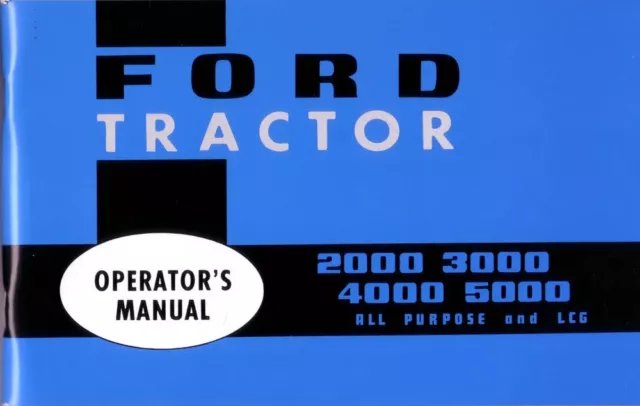 1965 1975 Ford Tractor 2000 3000 4000 500 Owner Manual User Guide Operator Book