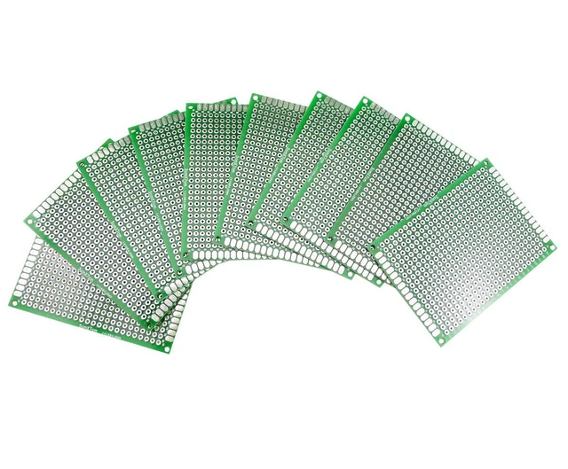 10 Plaques PCB Double Face 3x7cm - Prototype Circuits électroniques