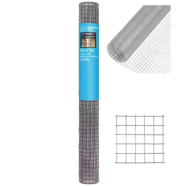 19GAUGE GALVANIZED STEEL Hardware Cloth, Roll 2 ft H x 5 ft L, Mesh