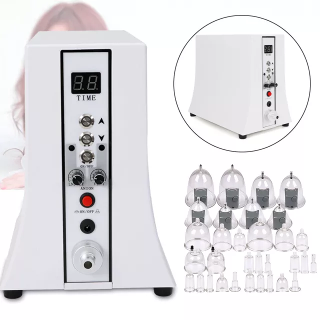 32 Cups Vacuum Therapy Breast Enlargement Butt Lift Body Massage Beauty Machine