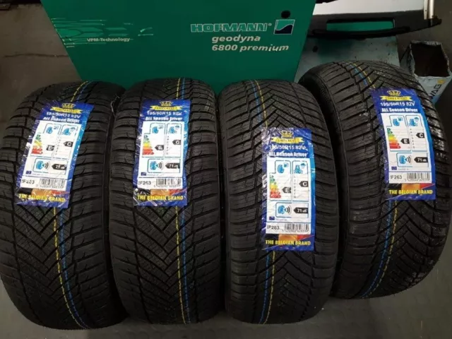 4 Pneumatici  195/50 R15 82V 4 Stagioni Gomme Dot 2023 M+S Imperial Allseason