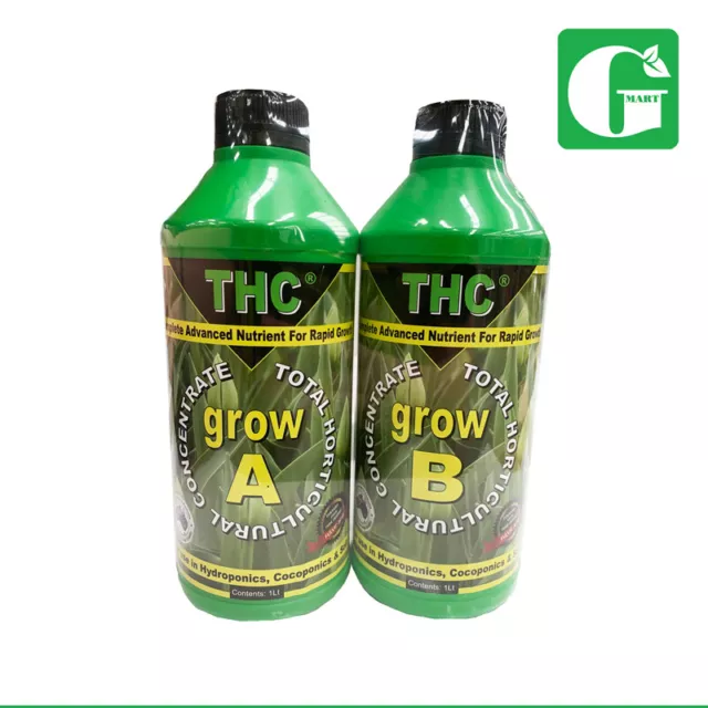 1L / 5L Grow A&B Total Horticultural Concentrate (Thc) Hydroponics Grow Nutrient