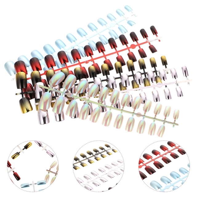 144 pz Indossare Toppe Unghie Abs Punte Rotonde Artificiali Premere Breve Sulle Unghie