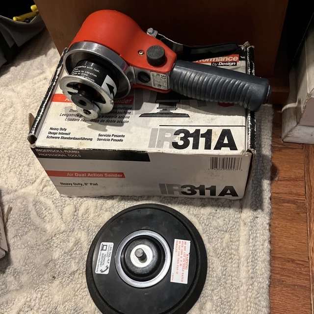INGERSOLL-RAND 311A Air Sander, Built-In Adjustable Regulator with 6" PAD ,new