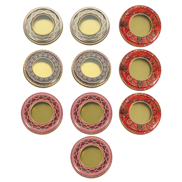 10 Pcs Petites Boîtes Boîte De Fer Safran Contenants Alimentaires Boite Cadeau