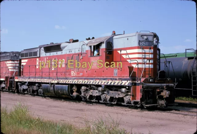 CB&Q FW&D BN Burlington Northern 851 ORIGINAL 1973 Kodachrome Slide