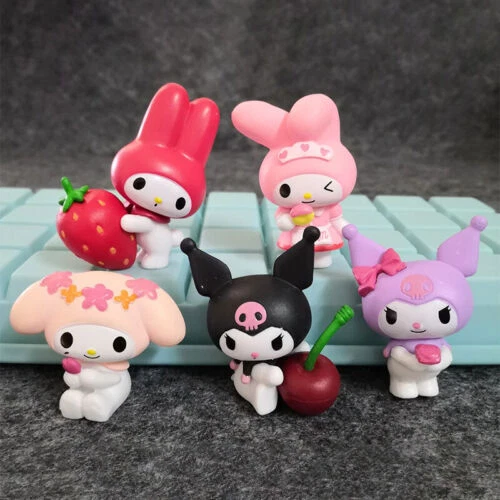my Melody Kuromi Anime pvc Figures Set/5pcs Doll Pvc Decorate Toys dolls