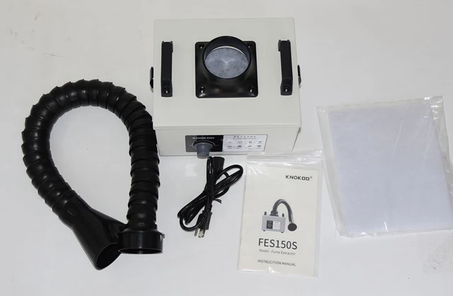 KNOKOO Laser Solder Fume Extractor 100W Strong Suction 3 Stage Filter, FES150S