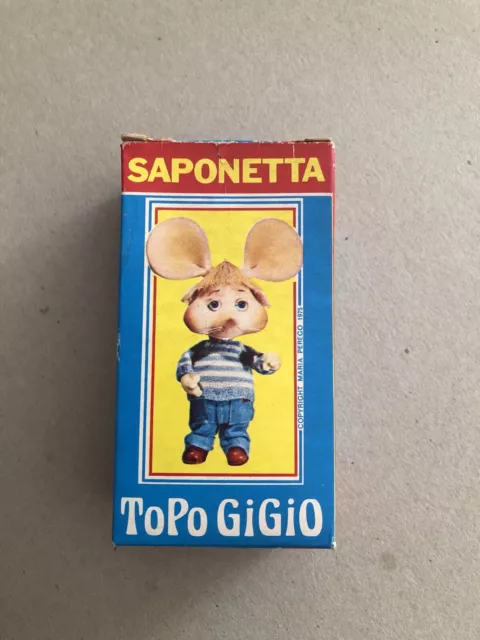 T) Saponetta Topo Gigio con scatola anni ‘70