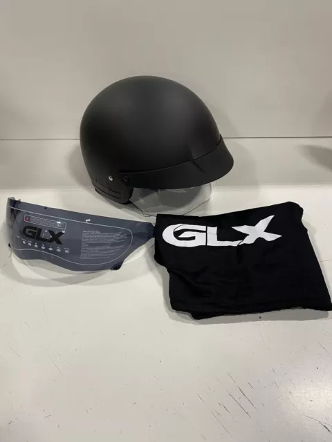 GLX M15 Cruiser Scooter Motorcycle Half Helmet XX-Large