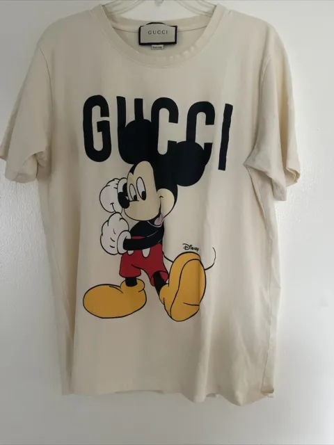 GUCCI x DISNEY Crewneck Tshirt In Cotton Ivory Large