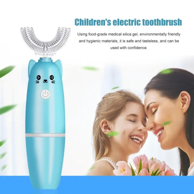 Practical Automatic Child Toothbrush Cute U Type Toothbrush for Boys Girls Kids