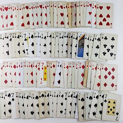 SIETEs [7s] Tarjetas de juego - Lote de 100, Suministros de Diario Basura Collage Efímero