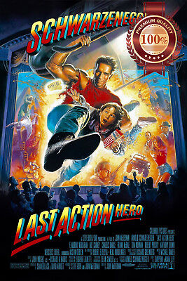 Last Action Hero 1993 90 Schwarzenegger Film Movie Original Print Premium Poster