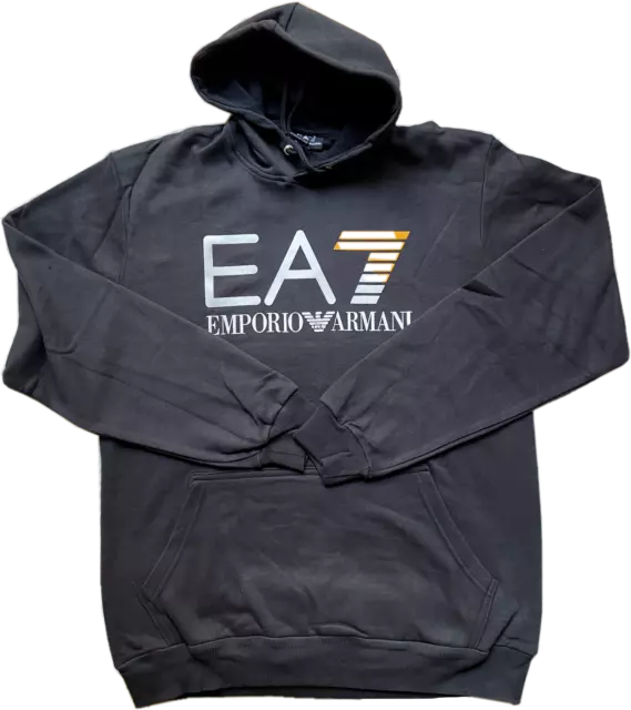 Emporio Armani EA7 Hooded Sweatshirt With Over Sized Chest Logo For Men