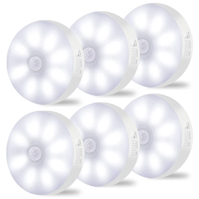 MOTION SENSOR LIGHTS Indoor Rechargeable Wireless Wall Light LED Stair ...