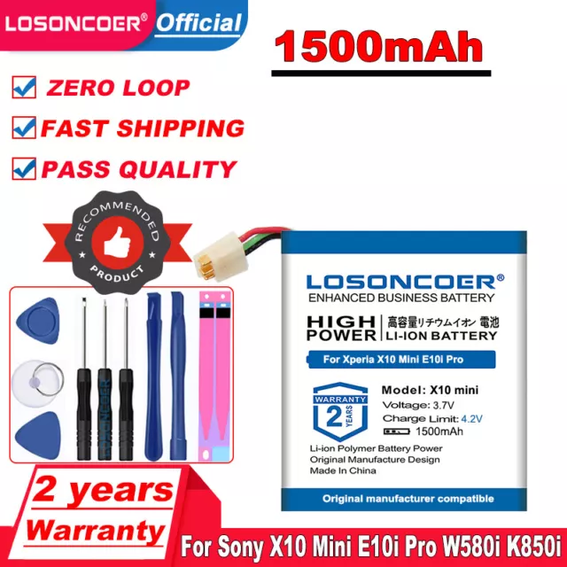 LOSONCOER Top Brand 100% New 1500mAh Battery for Sony Ericsson Xperia X10 Mini