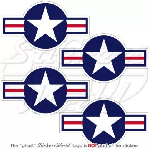 UNITED STATES Wehrmacht Flugzeug USAF Marine Roundel Sticker Aufkleber 70mm x4