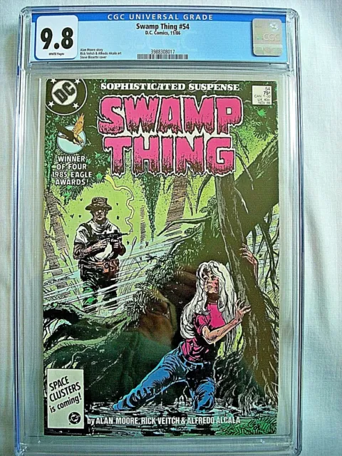 DC SWAMP THING #54 CGC 9.8 NM/MT White Pages 1986 Alan Moore Highest Grade