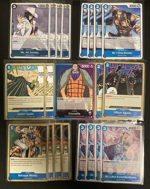 ONE PIECE CARD Game Crocodile Baroque Works Deck Core 25 card lot