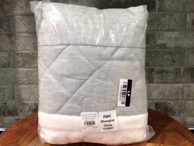 Pottery Barn West Elm Belgian Flax Linen Changing Pad Cover Gray NEW