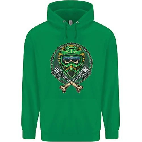 Felpa con cappuccio Motocross Teschio Sporcizia MotoX Bambini Bambini 11