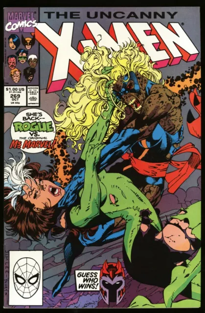 Uncanny X-Men #269 • Rogue vs. Ms. Marvel • Jim Lee • Chris Claremont • Marvel