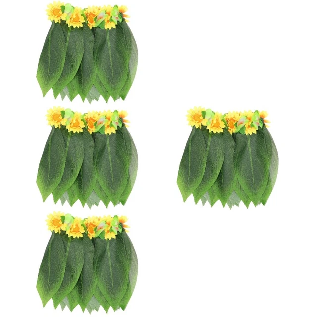 4pcs dancer grass skirt Festival Party Performance Leaf Hula Jupe Party Costume
