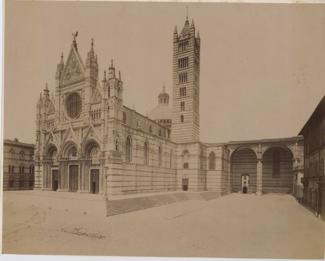 Tirage Albuminé Vintage - Sienne, Italie - Format 10x14 Cm - Circa 1880 - Photographie Ancienne