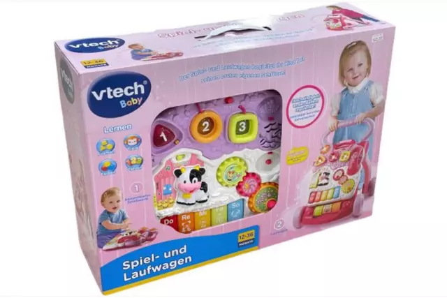 Vtech 80-077054 Spiel- und Lauflernwagen, pink