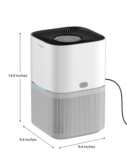 Air Purifier Toshiba H13 True HEPA for up to 215 Sq. Ft.,with Air Quality Sensor