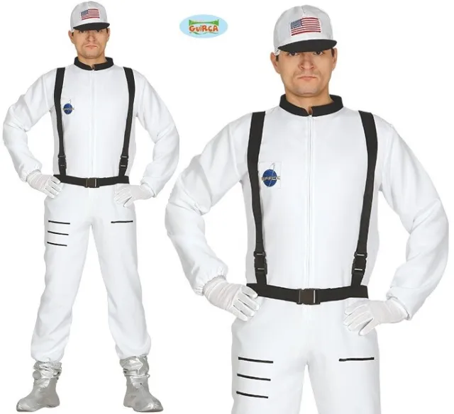 Mens Astronaut Fancy Dress Costume Spaceman Space Man Astranaut Outfit fg