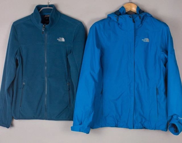 The North Face Donna Hyvent 2in1 Acqua Resistenti Zip Giacca IN Pile Taglia M