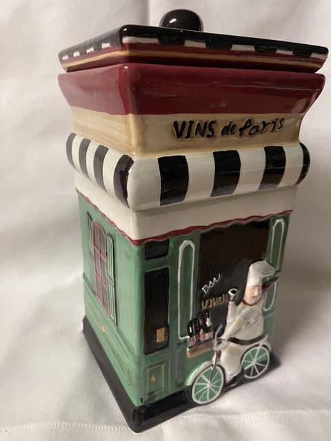 Parisian Square Rectangle Canister VINS De Paris LOOK READ