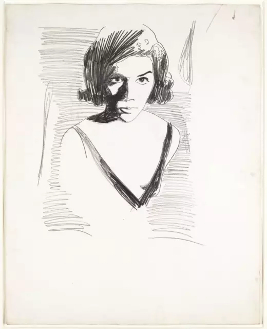 Andy Warhol - Ritratto di Un Donna 76.2x102cm Arrotolato Tela Arredo Casa Stampa