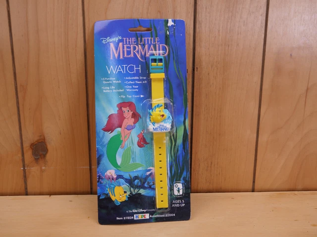 Disney Little Mermaid Flounder HOPE Watch NIP Vintage 11024 1989 Yellow Band