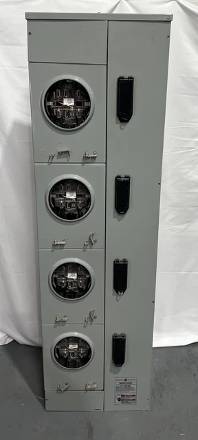 GE TMPR312422R Meter Stack, 1200 Amp, 4 X 225 Amp Socket, 3ph Phase