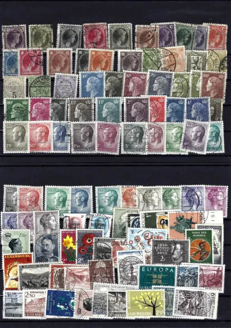 100 verschiedene Luxemburg Briefmarken timbres Luxembourg