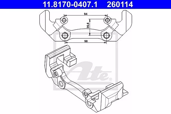 ATE Halter, Bremssattel Hinterachse für MERCEDES-BENZ